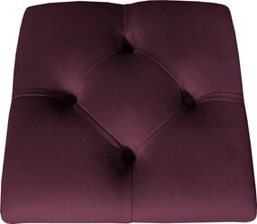 Pufa CHESTERFIELD tkanina Welur loft ławka podnóżek metal : Kolor Stelaża - Czarny , Kolor tkaniny - VELVET - MG02, Typ tkaniny - Velvet