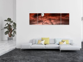 Obraz - Księżyc oświetlający noc (170x50 cm)