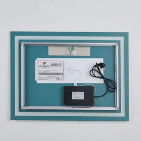 Aquamarin Lustro łazienkowe z oświetleniem LED, 100 x 60 cm