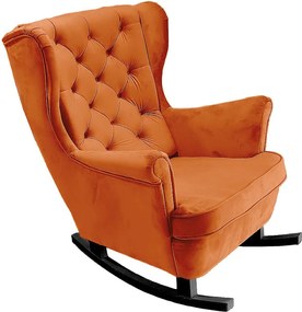 Fotel Relax z Tapicerowanym Siedzeniem i Podłokietnikami, Fotel TV 102x81x95cm Pomarańczowy_29825