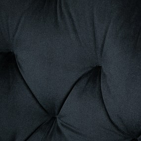 Vinsetto Ergonomiczny fotel wypoczynkowy z miękką regulacją czarnym metalem aksamitnym