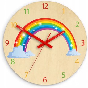 Zegar ścienny cichy do pokoju dziecięcego drewniany nowoczesny dekoracyjny