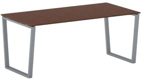 Biurko PRIMO IMPRESS, 180x90 cm, szaro-srebrna podstawa, czereśnia
