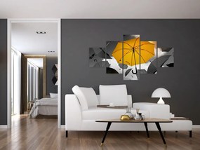 Obraz żółtego parasola (125x70 cm)