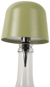 Zielona lampa stołowa LED na butelkę z metalowym kloszem (wysokość 13 cm) Cone Hat LED – Leitmotiv
