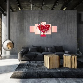 Obraz drzewa serca (125x70 cm)