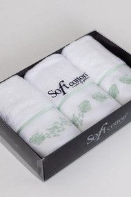 Zestaw podarunkowy małych ręczników DIARA, 3 szt Miętowy