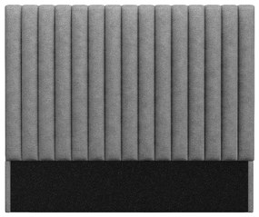 Zagłówek z pionowymi przeszyciami SARAH - 160cm - Tkanina - Kolor szary