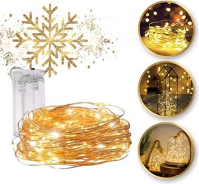 Świąteczny łańcuch świetlny 20 diod LED, ciepła biel