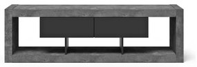 Czarno-szara szafka pod TV w dekorze betonu 175x52 cm Nara – TemaHome