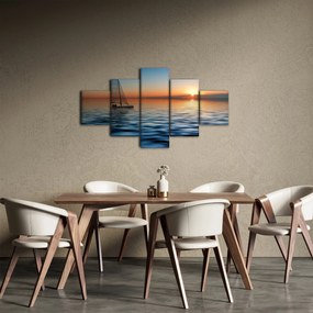 Obraz - Żaglówki na morzu (125x70 cm)