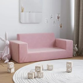 Różowa 2-osobowa sofa dziecięca - Hallker 3X