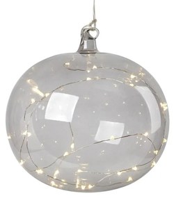 Szara świąteczna wisząca dekoracja świetlna ø 18 cm Lina – Markslöjd