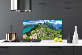 Szkło Ozdobne do Kuchni Górska Polana w Pełnym Słońcu