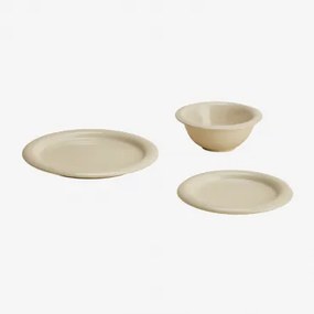 Zestaw Naczyń 12-częściowy Z New Bone China Rylvane Kremowa Tapioca - Sklum