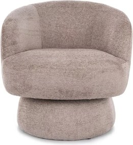 Obrotowy fotel designerski COSMIC RAVEN, ciemny beżowy