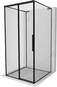 Mexen Rox-3S L kabina prysznicowa 3-ścienna rozsuwana lewa 95 x 95 cm, czarna ramka, czarna - 8C2L-095-095-70-70-3S-L
