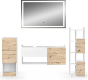 Zestaw mebli łazienkowych biały 105x43x45 alf