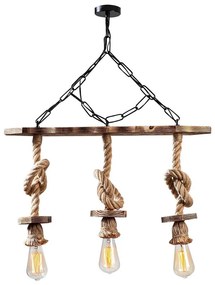 Żyrandol na łańcuchu EREBOS 3xE27/40W/230V brązowy