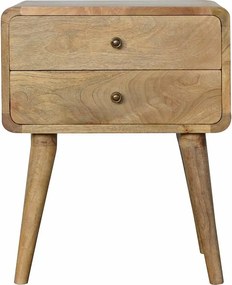 Artisan Furniture Dębowa zakrzywiona szafka nocna, sypialnia