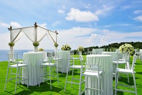 Hoker restauracyjny Chiavari Bar 75 z wysokim oparciem
