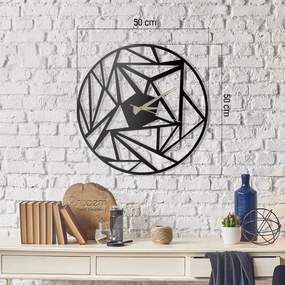 Metalowy zegar Peony, ø 50 cm