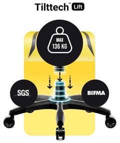 Fotel gamingowy Diablo X-One 2.0 Normal Size, Electric Yellow