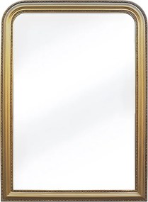 Lustro z drewna paulowni - szer. 80 x wys. 110 cm - wykończenie w kolorze złotym z efektem mosiądzu - HELOISE