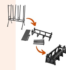 Kozioł do cięcia drewna AXEL, 77x50x105cm, czarna Gardebruk