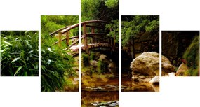 Obraz - Most nad rzeką (125x70 cm)