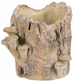 Obudowa betonowa - pień z grzybami, 20 x 18 x 18cm