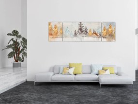 Obraz - Akwarelowy las (170x50 cm)