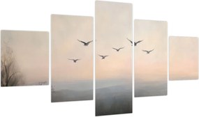Obraz - Stado ptaków (125x70 cm)