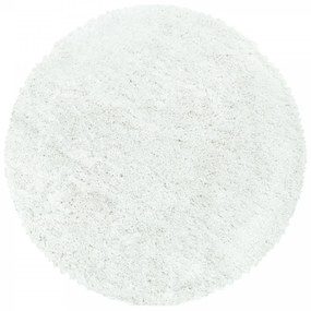 Dywan shaggy Fluffy Super Soft biały 120 cm x 120  koło