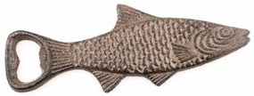 Żeliwny otwieracz do butelek Ryba, 6,5 x 17 cm