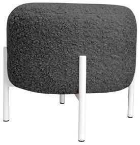 Pufa OLA LOFT ławka podnóżek metal biały Rolf7