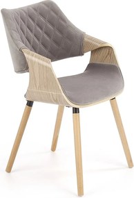 Krzesło K396 VELVET szare