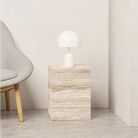 Stolik pomocniczy z trawertynu – beżowy – Dove Low