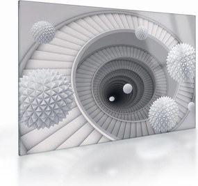 Obraz na szkle - abstrakcja 3D (70x50 cm)