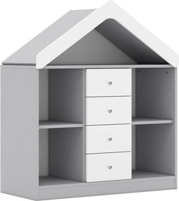 Regał szkolny domek z szufladami Blox BASE 110 index 2PP-3R-4SS-D