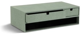 Kartonowy organizer na dokumenty z szufladką Ted Canvas Paper Laminate – Bigso