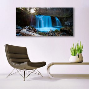 Obraz Akrylowy Słońce Wodospad Natura