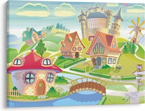 Obraz - Kolorowe miasteczko (70x50 cm)