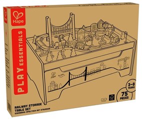 Hape Stolik do zabawy ze schowkiem i kolejką