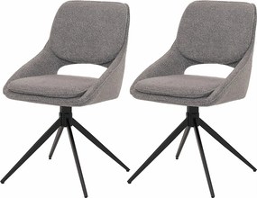 Krzesło do jadalni MCW-N73 (zestaw 2 szt.),  szare