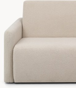 Sofa rozkładana Nido trzyosobowa 140 cm z pojemnikiem - jasny beżowy boucle Quelle 03