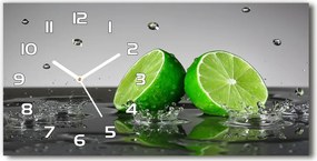 Zegar ścienny szklany Limonka w wodzie