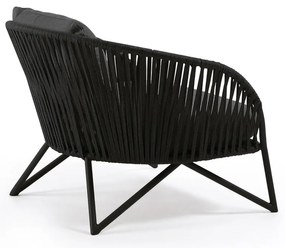 Czarny fotel ogrodowy Kave Home Branzie