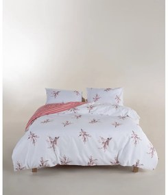 Biała/różowa pościel dwuosobowa z bawełny renforcé 240x220 cm Breeze Floral – Mila Home Luxury
