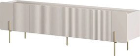 Szafka RTV Malmi 200 cm - kaszmir / złote nóżki